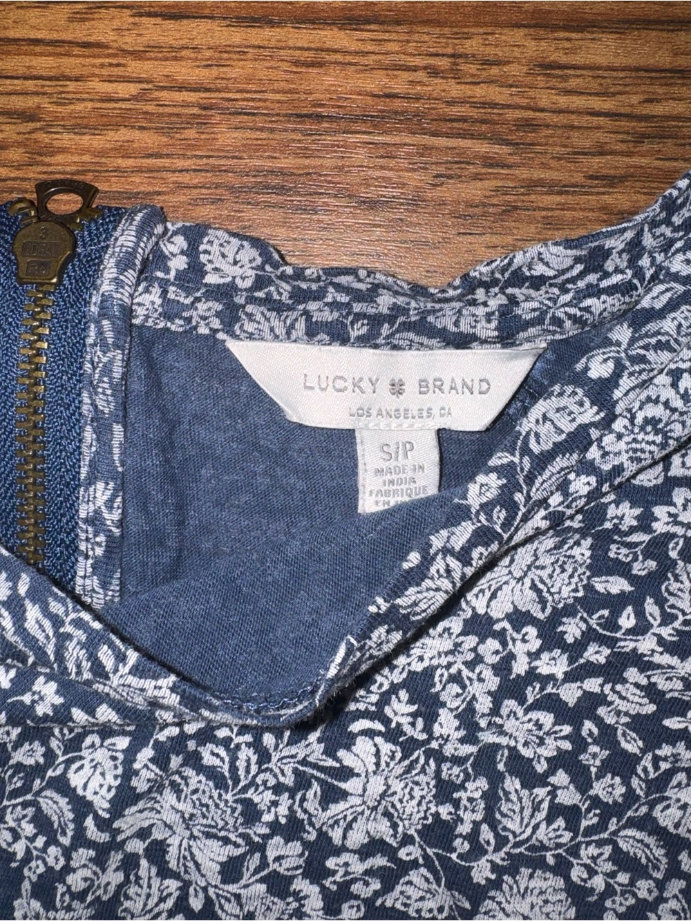 Lucky Brand Navy Floral Top